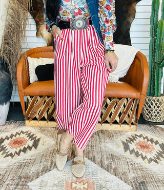 Jace Red Striped Wide Leg Pants-Pants-Urban Daizy-Motis & Co Boutique, Women's Fashion Boutique in Carthage, Missouri
