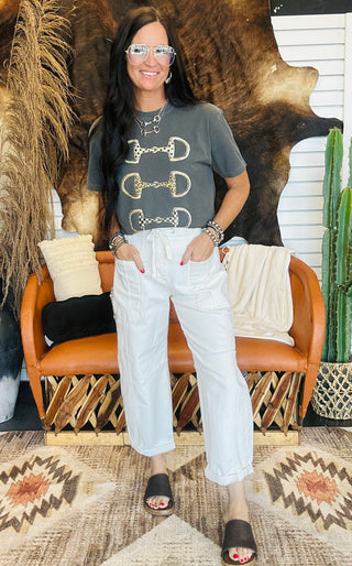 Fancy Horse Bit Graphic Tee-Graphic Tees-Branded by Barta-Motis & Co Boutique, Women's Fashion Boutique in Carthage, Missouri