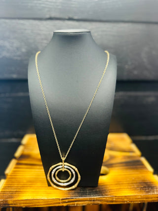 Bamboo Mixed Metal Long Necklace-Necklaces-Carol Su-Motis & Co Boutique, Women's Fashion Boutique in Carthage, Missouri