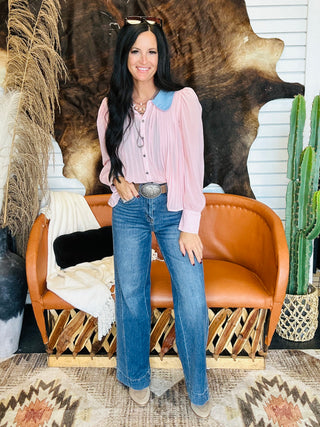Jacob Side Panel Wide Leg Jeans-Jeans-Mica-Motis & Co Boutique, Women's Fashion Boutique in Carthage, Missouri