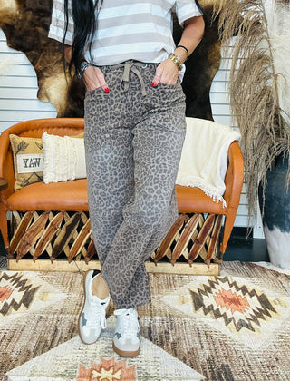 Logan Leopard Crop Barrel Jeans-Jeans-Risen-Motis & Co Boutique, Women's Fashion Boutique in Carthage, Missouri