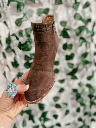 Index Chocolate Ankle Bootie-Boots-rc-Motis & Co Boutique, Women's Fashion Boutique in Carthage, Missouri