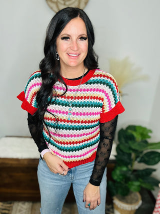 Roxy Ruffle Short Sleeve Sweater-Short Sleeves-Motis & CO-Motis & Co Boutique, Women's Fashion Boutique in Carthage, Missouri