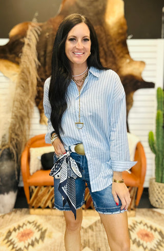 Amelia Long Sleeve Striped Blouse-Long Sleeves-blu pepper-Motis & Co Boutique, Women's Fashion Boutique in Carthage, Missouri