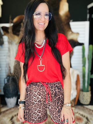 Charlie Cheetah Chic Run Shorts