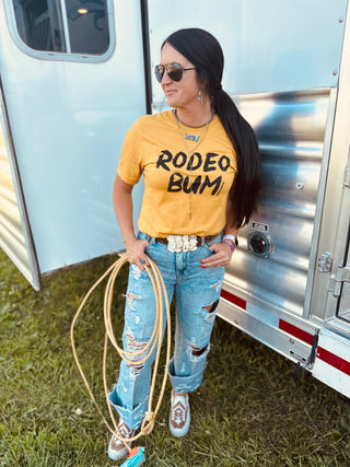 Rodeo Bum Graphic Tee-Graphic Tees-Rodeo Hippie-Motis & Co Boutique, Women's Fashion Boutique in Carthage, Missouri