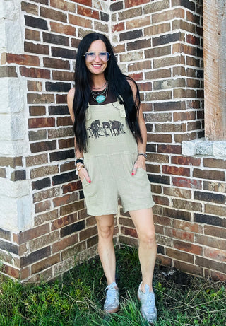 Fence Chats Western Linen Romper-Shorts-2 Fly-Motis & Co Boutique, Women's Fashion Boutique in Carthage, Missouri