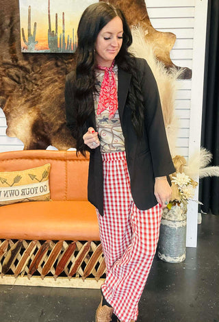 Carl Checkered Wide Leg Pants-Pants-Very J-Motis & Co Boutique, Women's Fashion Boutique in Carthage, Missouri