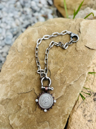 Lucky Horseshoe Coin Necklace-Necklaces-V2-Motis & Co Boutique, Women's Fashion Boutique in Carthage, Missouri