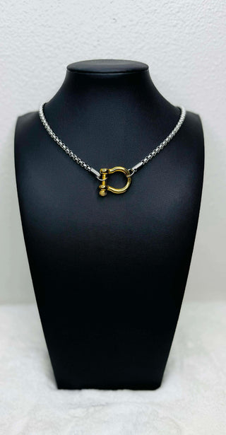 Stirrup Locket Gold-Plated Necklace-Necklaces-ChanSutt-Motis & Co Boutique, Women's Fashion Boutique in Carthage, Missouri