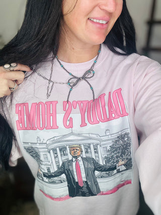 Pink Trump Daddy's Home Sweatshirt-Pullovers-Motis & CO-Motis & Co Boutique, Women's Fashion Boutique in Carthage, Missouri