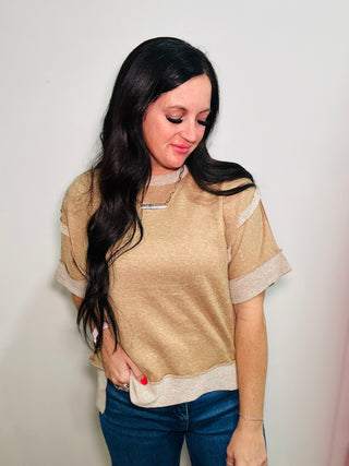 Marissa Oversize Camel Top-Short Sleeves-Zenana-Motis & Co Boutique, Women's Fashion Boutique in Carthage, Missouri