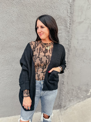 Becca Black Knit Cardigan-Cardigans-MOTIS-Motis & Co Boutique, Women's Fashion Boutique in Carthage, Missouri