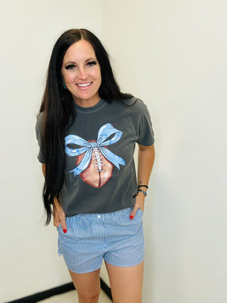 Football Ribbon Game Day Tee-Graphic Tees-Dash Forward-Motis & Co Boutique, Women's Fashion Boutique in Carthage, Missouri