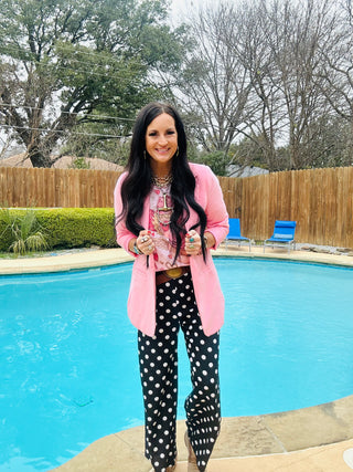 Lance Polka Dot Wide Leg Pants - Black-Pants-Turquoise Haven-Motis & Co Boutique, Women's Fashion Boutique in Carthage, Missouri