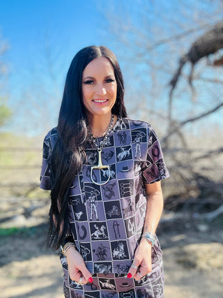 Check It Cowpoke Tee-Short Sleeves-2 Fly-Motis & Co Boutique, Women's Fashion Boutique in Carthage, Missouri