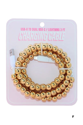 Beaded Duel End Fast Phone Charger Cord-Phone Accessories-Zenana-Motis & Co Boutique, Women's Fashion Boutique in Carthage, Missouri