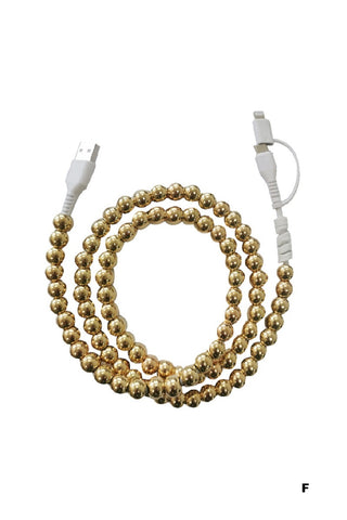 Beaded Duel End Fast Phone Charger Cord-Phone Accessories-Zenana-Motis & Co Boutique, Women's Fashion Boutique in Carthage, Missouri