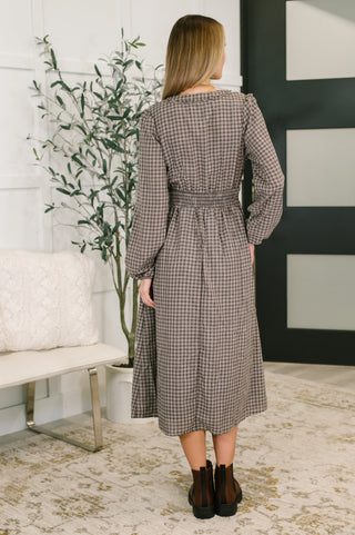 Fairytale Plot Plaid Midi Dress-Dresses-Ave Shops-Motis & Co Boutique, Women's Fashion Boutique in Carthage, Missouri