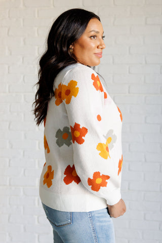 Falling Flowers Floral Sweater-Sweaters-Ave Shops-Motis & Co Boutique, Women's Fashion Boutique in Carthage, Missouri