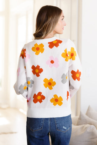 Falling Flowers Floral Sweater-Sweaters-Ave Shops-Motis & Co Boutique, Women's Fashion Boutique in Carthage, Missouri