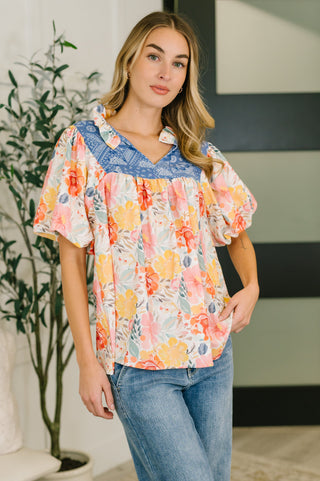 Feel The Way That I Want Balloon Sleeve Blouse-Short Sleeves-Ave Shops-Motis & Co Boutique, Women's Fashion Boutique in Carthage, Missouri