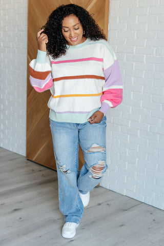 Flawless Features Striped Sweater-Sweaters-Ave Shops-Motis & Co Boutique, Women's Fashion Boutique in Carthage, Missouri