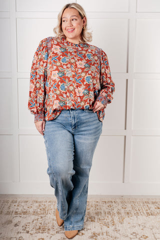 Floral Delight Blouse-Blouses-Ave Shops-Motis & Co Boutique, Women's Fashion Boutique in Carthage, Missouri