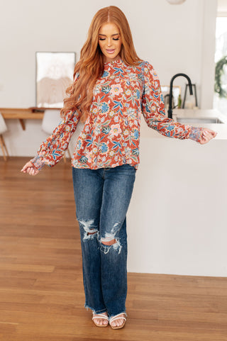 Floral Delight Blouse-Blouses-Ave Shops-Motis & Co Boutique, Women's Fashion Boutique in Carthage, Missouri