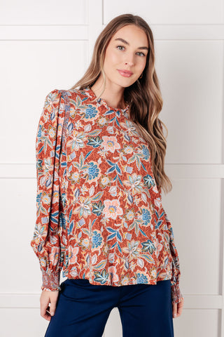 Floral Delight Blouse-Blouses-Ave Shops-Motis & Co Boutique, Women's Fashion Boutique in Carthage, Missouri