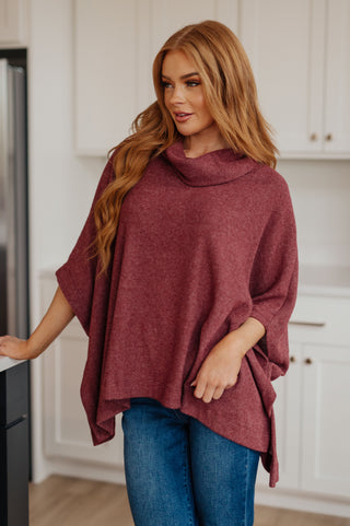 Forgive Me Cowl Neck Poncho-Sweaters-Ave Shops-Motis & Co Boutique, Women's Fashion Boutique in Carthage, Missouri