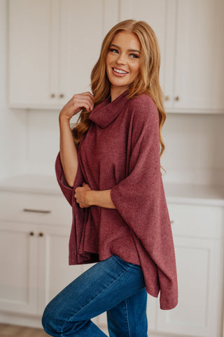 Forgive Me Cowl Neck Poncho-Sweaters-Ave Shops-Motis & Co Boutique, Women's Fashion Boutique in Carthage, Missouri