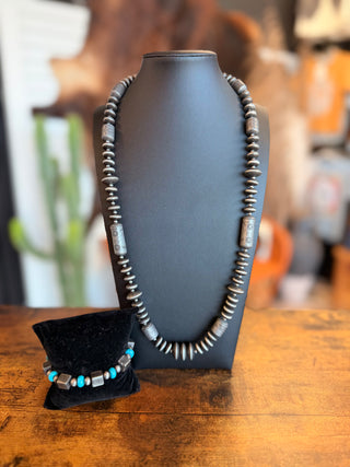 Oakie Turquoise Mix Bead Stretch Bracelet
