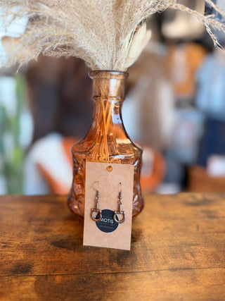 Copper Mini Horse Bit Earrings