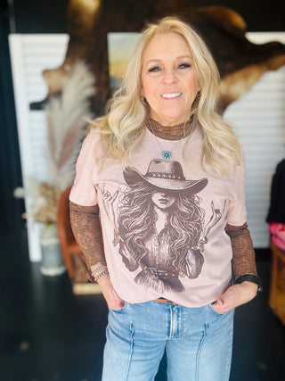 Boho Rocker Cowgirl Graphic Tee-Graphic Tees-J Coons-Motis & Co Boutique, Women's Fashion Boutique in Carthage, Missouri