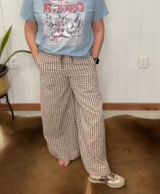 Chester Checkered Wide Leg Pants-Pants-EASEL-Motis & Co Boutique, Women's Fashion Boutique in Carthage, Missouri