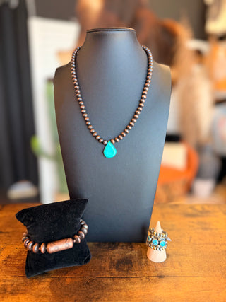 Jenks Copper Teardrop Necklace-Necklaces-Western Elite-Motis & Co Boutique, Women's Fashion Boutique in Carthage, Missouri