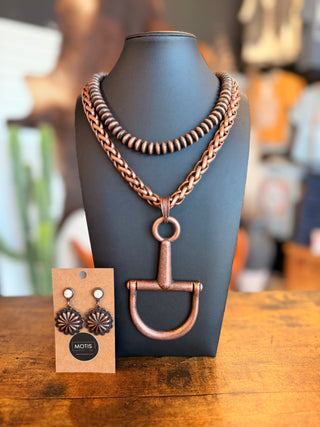 Chico Copper Concho Earrings