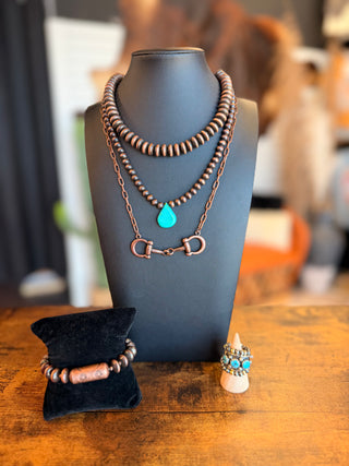 Jenks Copper Teardrop Necklace-Necklaces-Western Elite-Motis & Co Boutique, Women's Fashion Boutique in Carthage, Missouri