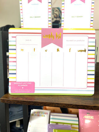 Striped Weekly Calendar Planner-Stationary-Taylor Elliott Designs-Motis & Co Boutique, Women's Fashion Boutique in Carthage, Missouri