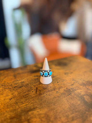 Reed Authentic Kingman Turquoise Ring-Rings-Touch of Gallop-Motis & Co Boutique, Women's Fashion Boutique in Carthage, Missouri