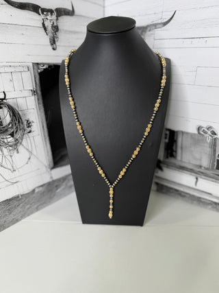 Desert Pearl Authentic Sterling and Gold Lariat Necklace