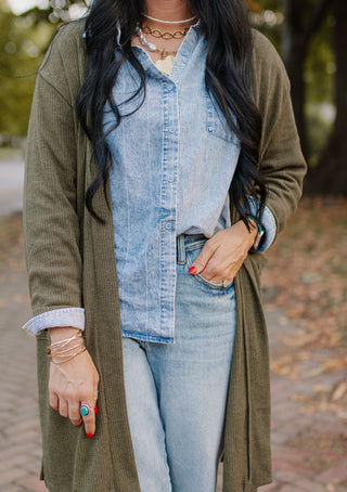 Long Sleeve Button Front Blouse - Zoie-Long Sleeves-Very J-Motis & Co Boutique, Women's Fashion Boutique in Carthage, Missouri