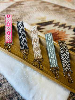 Jacquard Weave Wristlet Keychains-keychains-Zenana-Motis & Co Boutique, Women's Fashion Boutique in Carthage, Missouri
