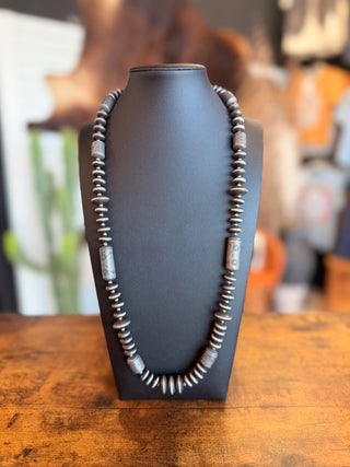 Trigger Saucer and Barrel Bead Necklace-Necklaces-Western Elite-Motis & Co Boutique, Women's Fashion Boutique in Carthage, Missouri