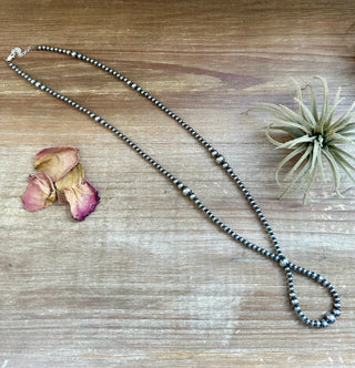 Authentic Graduated Sterling Silver Pearl Necklace | The Turnpike-Necklaces-Bijoux-Motis & Co Boutique, Women's Fashion Boutique in Carthage, Missouri