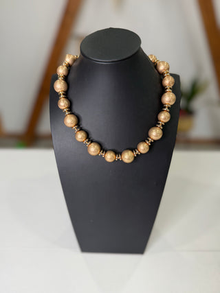 Canon Gold Bead Statement Necklace
