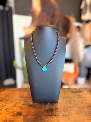 Jenks Copper Teardrop Necklace-Necklaces-Western Elite-Motis & Co Boutique, Women's Fashion Boutique in Carthage, Missouri