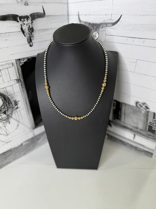 Desert Pearl Authentic Sterling and Gold Necklace