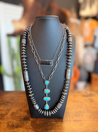 Trigger Saucer and Barrel Bead Necklace-Necklaces-Western Elite-Motis & Co Boutique, Women's Fashion Boutique in Carthage, Missouri